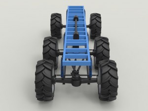Chassis 6x6 for mud truck 3D Модель