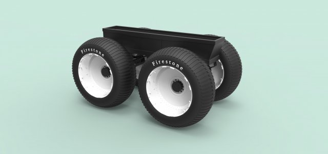 Chassis for monster truck 3D Модель .c4d .max .obj .3ds .fbx .stl .blend