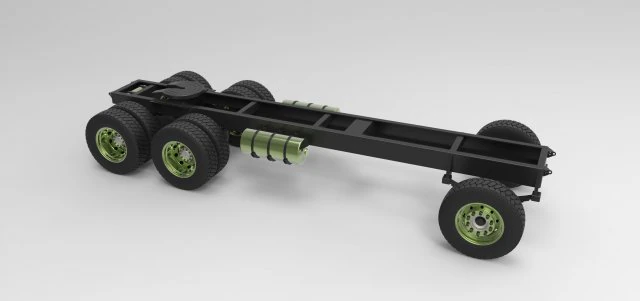Chassis for truck 3D Model .c4d .max .obj .3ds .fbx .stl .blend