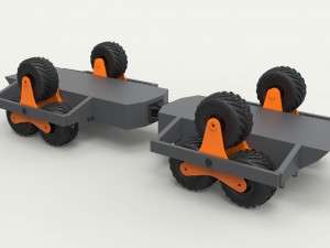 Chassis with terrastar wheel system 3D Model