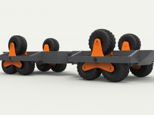 Chassis with terrastar wheel system Modello 3D
