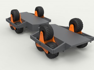 Chassis with terrastar wheel system Modello 3D