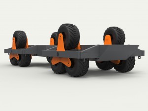 Chassis with terrastar wheel system Modello 3D