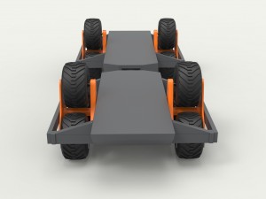 Chassis with terrastar wheel system Modello 3D