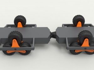 Chassis with terrastar wheel system Modello 3D