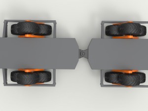 Chassis with terrastar wheel system Modello 3D