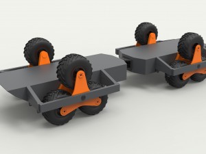 Chassis with terrastar wheel system Modello 3D