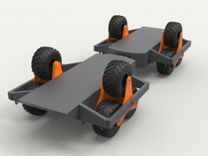 Chassis with terrastar wheel system Modello 3D