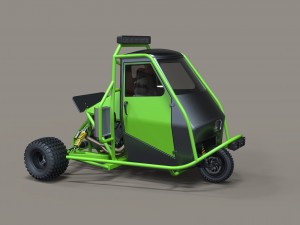 3 wheel rally car 3D Model