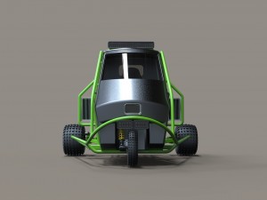 3 wheel rally car Modello 3D