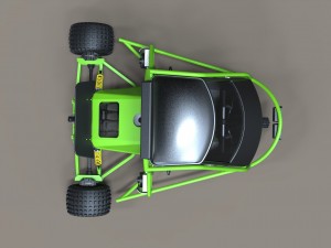 3 wheel rally car Modello 3D