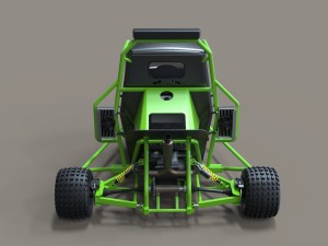 3 wheel rally car Modello 3D