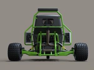 3 wheel rally car Modello 3D