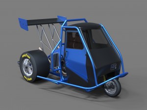 3 wheel dragster Modelo 3D