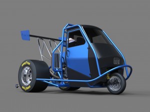 3 wheel dragster Modelo 3D
