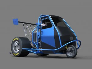 3 wheel dragster 3D Model