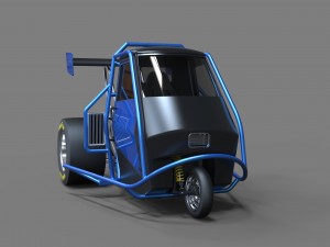 3 wheel dragster Modelo 3D