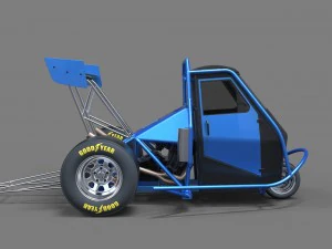 3 wheel dragster 3D Model