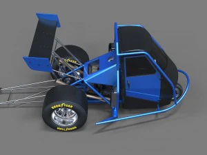 3 wheel dragster 3D Model