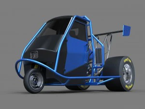 3 wheel dragster 3D Model