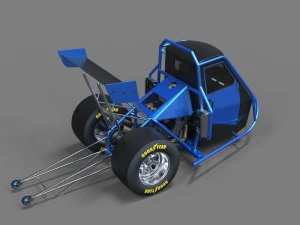 3 wheel dragster 3D Model
