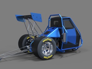 3 wheel dragster Modelo 3D