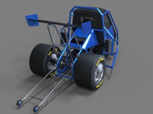 3 wheel dragster Modelo 3D