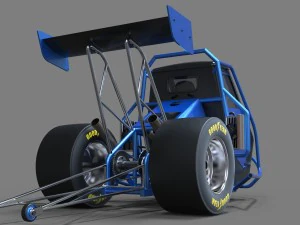 3 wheel dragster 3D Model