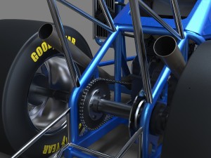 3 wheel dragster Modelo 3D