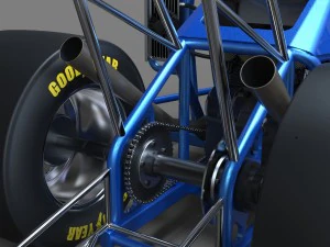 3 wheel dragster 3D Model
