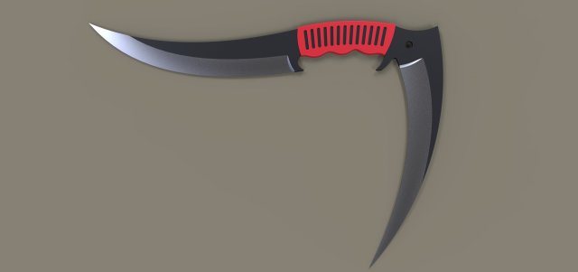 Dagger 2 3D Model .c4d .max .obj .3ds .fbx .stl .blend