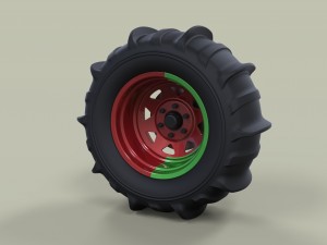 Wheel for sand 3D Model