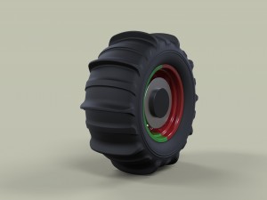 Wheel for sand 3D Model