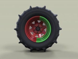 Wheel for sand 3D Model