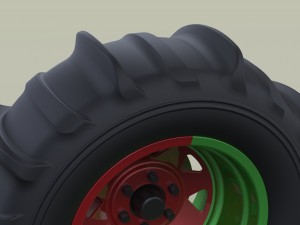 Wheel for sand 3D Model