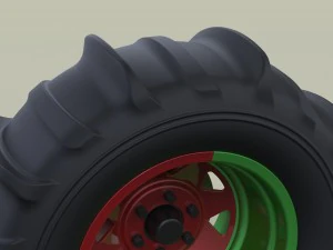 Wheel for sand 3D Model