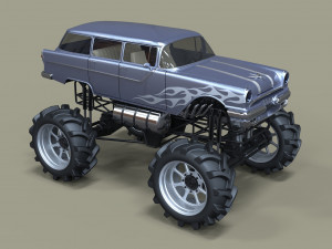 Pontiac monster truck 3D Model