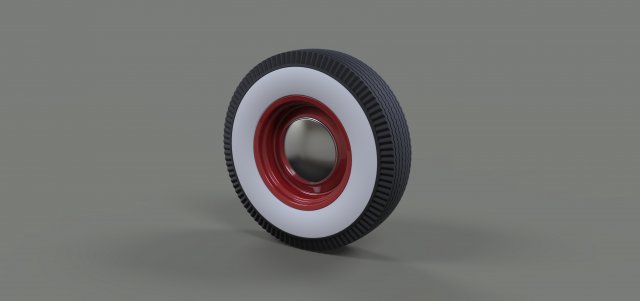 Wheel from retro car 3D मॉडल .c4d .max .obj .3ds .fbx .stl .blend 