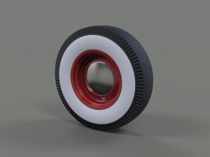Wheel from retro car 3D मॉडल