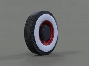 Wheel from retro car 3D Model