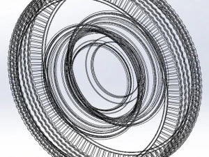 Wheel from retro car 3D Model
