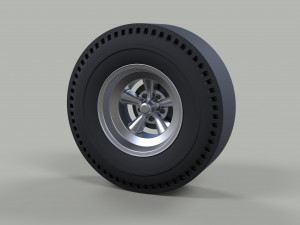 Rear wheel of old school dragster Modelo 3D