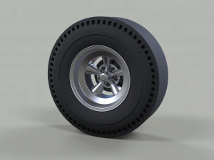Заднее колесо старого школьного драгстера 3D Модель