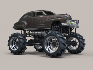 Vintage monster truck 3D-Modell