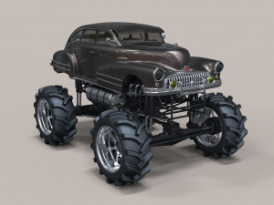 Vintage monster truck 3D-Modell