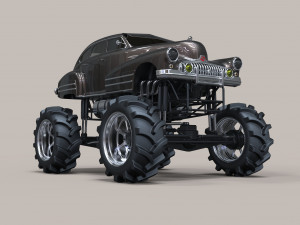 Vintage monster truck 3D-Modell