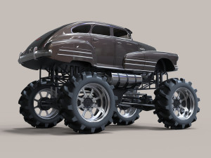 Vintage monster truck 3D-Modell