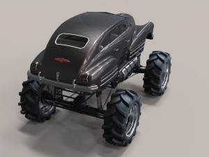 Vintage monster truck 3D-Modell