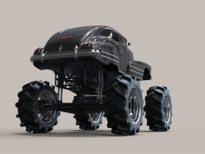 Vintage monster truck 3D-Modell
