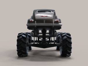 Vintage monster truck 3D-Modell
